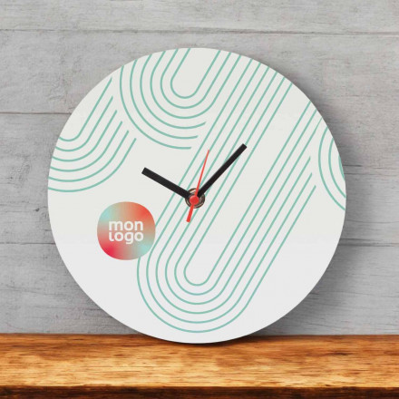 HORLOGE MURALE PUBLICITAIRE EN BOIS 'TIMY'