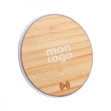 CHARGEUR À INDUCTION PUBLICITAIRE EN BOIS 'LOOD'