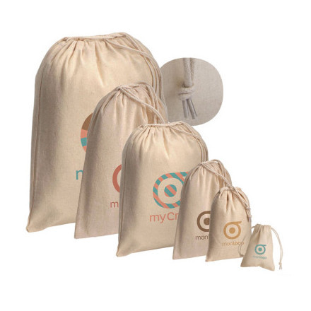 POCHETTE PERSONNALISABLE EN COTON NATUREL 130G/M² 'SAKOULA'