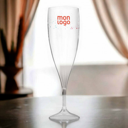 FLÛTE À CHAMPAGNE PERSONNALISÉE EN TRITAN® 'CUP CHAMPAGNE 14 CL' FABRICATION FRANÇAISE