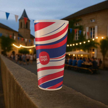 GOBELET MIF RÉUTILISABLE PERSONNALISÉ 60CL 'CUPY QUADRI BORD A BORD' 