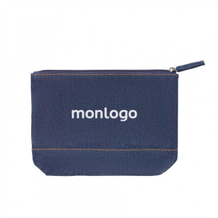TROUSSE DE TOILETTE PERSONNALISÉE EN DENIM 'GENOA POUCH' 