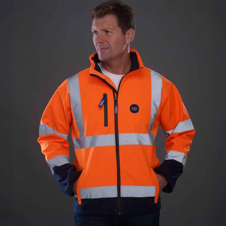 VESTE PERSONNALISABLE SOFTSHELL HAUTE VISIBLITÉ YOKO® 'MARK'