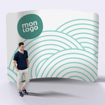 PHOTOCALL INCURVÉ 'WAVY EXPO' 3,1M