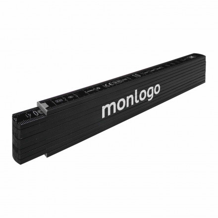 RAPIDE 4J MÈTRE PLIANT PERSONNALISABLE BOIS NOIR 'MINESURA' 2M