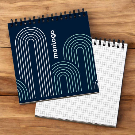 BLOC NOTES SPIRALE CARRE PERSONNALISABLE 'SEDARI' 50PAGES