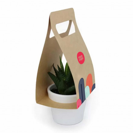 PLANTE DEPOLLUANTE POT CERAMIQUE PUBLICITAIRE 'SAIRA'