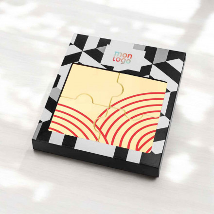 PUZZLE EN CHOCOLAT BLANC 4P PUBLICITAIRE 'CHOKO PUZZLE'