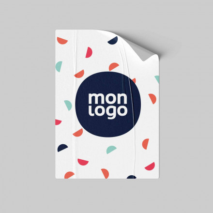 STICKERS RECTANGLE PAPIER COUCHE PUBLICITAIRE 'KLISTER'