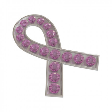 BROCHE RUBAN PERSONNALISEE 'SOLIDARITE STRASS'