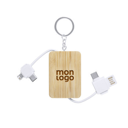 PORTE CLES CABLE CHARGE PERSONNALISABLE 'MEDIALI'