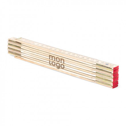 MÈTRE PLIANT PERSONNALISABLE EN BOIS 'MINESURA' 2M