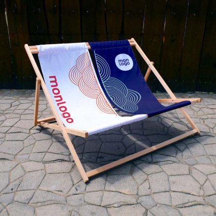 CHILIENNE PUBLICITAIRE AVEC DOUBLE TOILE 'DOBLO'
