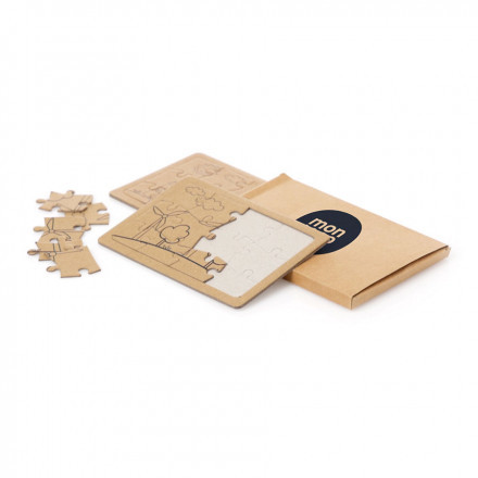 SET 2 PUZZLES PERSONNALISABLE CARTON RECYCLES 'PUZZY"