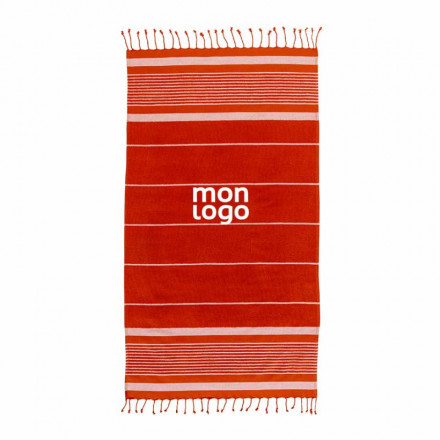 SERVIETTE DE PLAGE PERSONNALISÉE FOUTA RECYCLED 'HORTENSE 350 RPET' 90x170cm