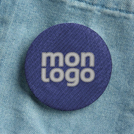 BADGE ROND BRODE PERSONNALISABLE 'AYAK'