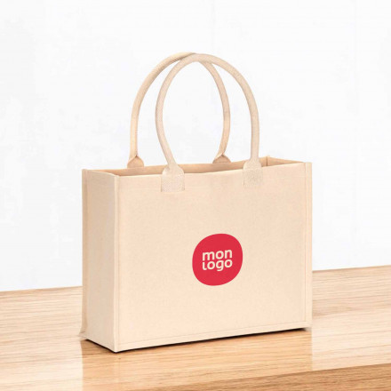 SAC SHOPPING EN COTON LAMINE PERSONNALISABLE 'PERLOUTA'