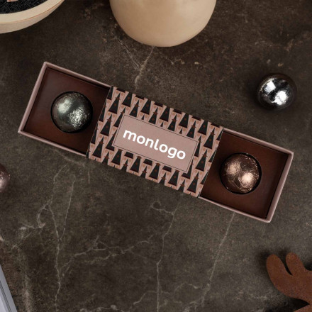 COFFRET PUBLICITAIRE 4 PRALINES AU CHOCOLAT 'CHOPRA'