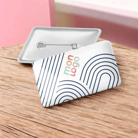 BADGE AIMANTE RECTANGLE PERSONNALISABLE 'KIMY'