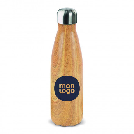 BOUTEILLE ISOTHERME PUBLICITAIRE EN INOX 500ML 'ASTRIO WOOD' 4J