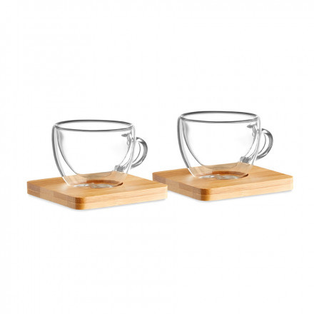 TASSES PERSONNALISÉES EN VERRE AVEC SOUS VERRES 'CHILLANCE'
