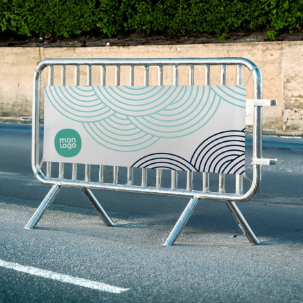 BACHE POLYESTER BARRIERE PERSONNALISABLE 'REKLAM VAUBAN'
