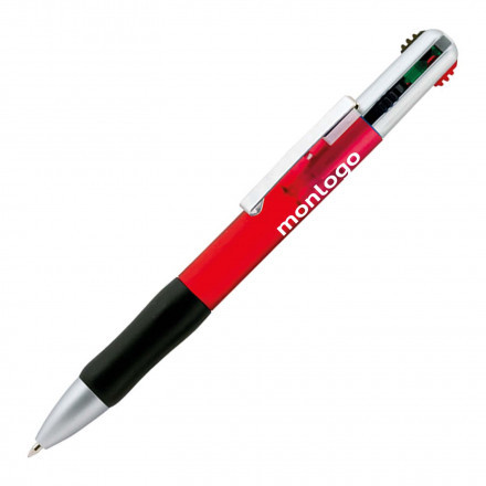 STYLO 4 COULEURS PERSONNALISABLE 'BRAVO CLEAR'