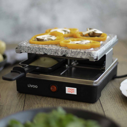 APPAREIL A RACLETTE 4 PERSONNES PERSONNALISABLE 'MUNSTER' LIVOO®