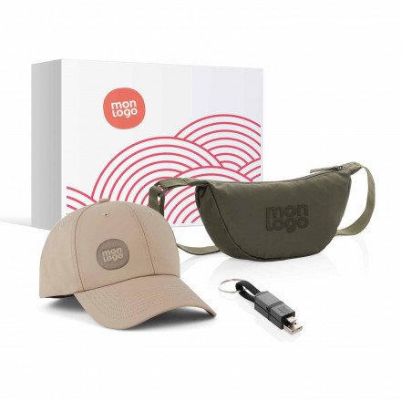 PACK PERSONNALISE CASQUETTE CABLE ET BANANE 'HIPSY'