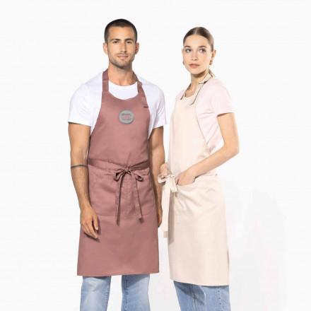 TABLIER LONG PERSONNALISABLE EN POLYCOTON 190 POCHE 'KARITAB'