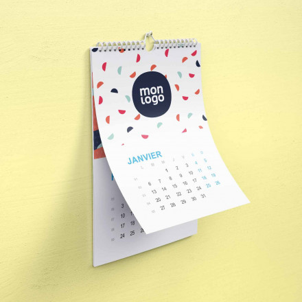 CALENDRIER MURAL SPIRALES RECYCLE PERSONNALISABLE 'ALMANI'