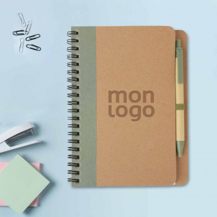 CARNET RECYCLE A SPIRALES PERSONNALISE 'RAMSES 2'