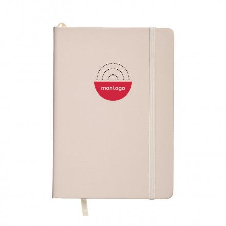 CARNET A5 EN PU PASTEL PERSONNALISABLE 'TOMASO'