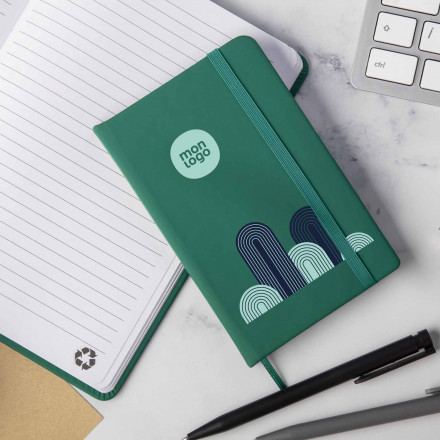 CARNET A6 EN PU RECYCLE PERSONNALISABLE 'LUGGATE' 
