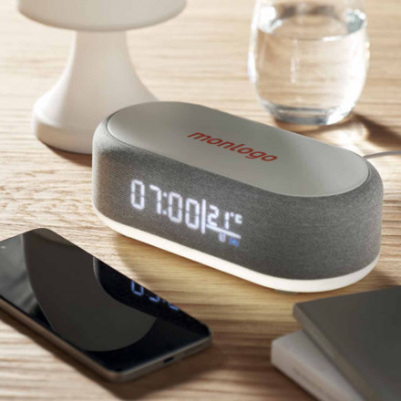 REVEIL ET CHARGEUR PERSONNALISABLE 15W EN ABS 'TIVEIL'