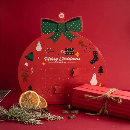 CALENDRIER DE L AVENT A LA FORME PERSONNALISABLE 'SMACKI'
