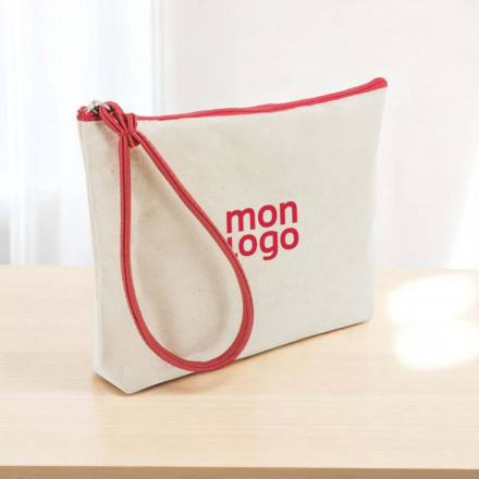 TROUSSE DE TOILETTE EN COTON PERSONNALISABLE 'HERAS'