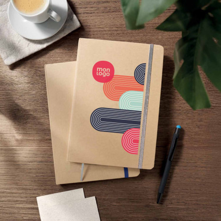 CARNET A5 RIGIDE CARTON RECYCLE PERSONNALISABLE 'GRAVEMOI'