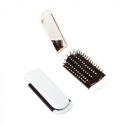 ÉTUI BROSSE PUBLICITAIRE AVEC MIROIR 'TAHITI' - blanc