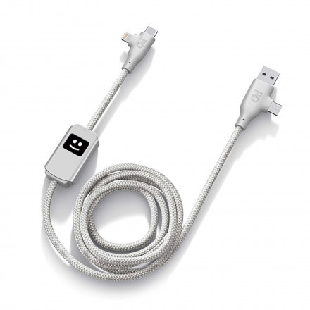 RAPIDE 72H - CABLE CHARGE PERSONNALISE 100W 'ALLURE' - gris clair