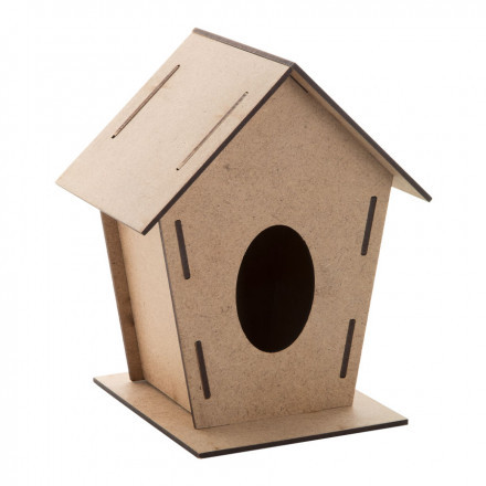 NICHOIR EN BOIS A PERSONNALISER POUR OISEAUX 'TIMO' - naturel