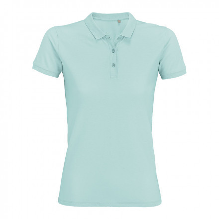 POLO PUBLICITAIRE FEMME BIO 'PLANET' COULEUR 170 GR/M² - bleu artique