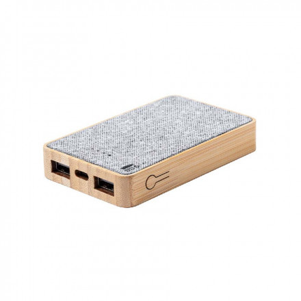 BATTERIE DE SECOURS PERSONNALISABLE RPET 5000 MAH 'TYRAL' - gris