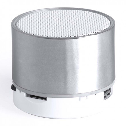 ENCEINTE PERSONNALISABLE 3W LOGO LUMINEUX 'NOVALUMI' - argenté