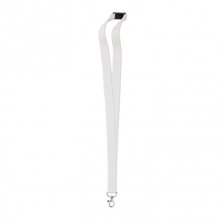 TOUR DE COU PERSONNALISÉ LANYARD EN RPET 'OTTAWA' - blanc