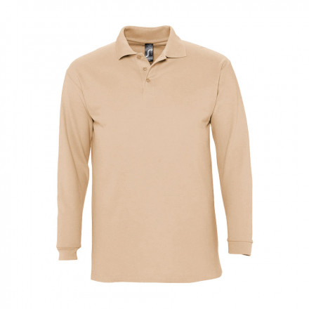 POLO PUBLICITAIRE MANCHES LONGUES HOMME 'WINTER II' - sable