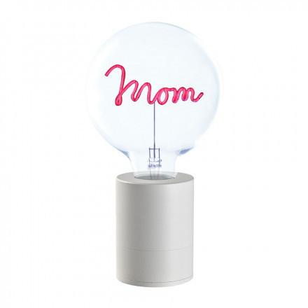 AMPOULE PERSONALISEE 1 LIGNE 'LAMPI' - blanc