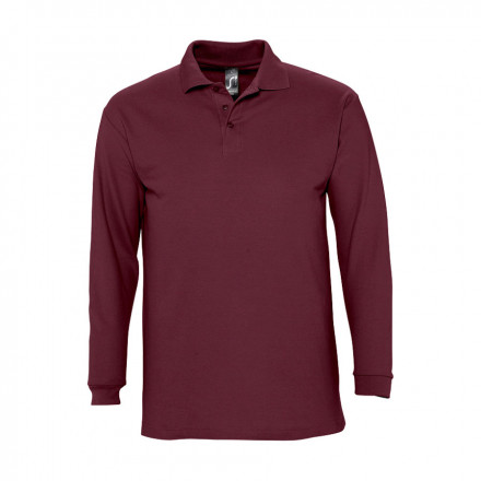 POLO PUBLICITAIRE MANCHES LONGUES HOMME 'WINTER II' - bordeaux
