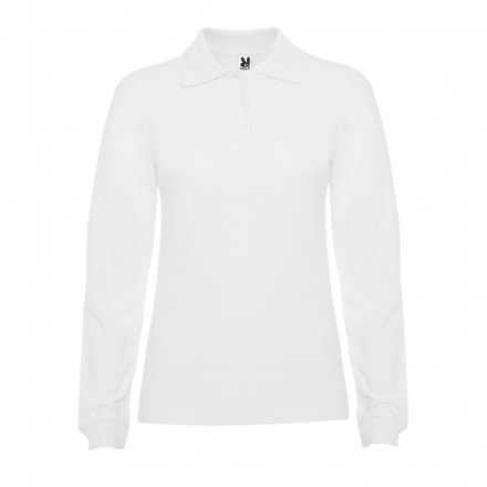 POLO PERSONNALISABLE ML FEMME BLANC 'ESTRELLO' - blanc