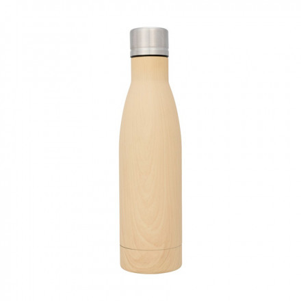 BOUTEILLE PUBLICITAIRE ISOTHERME EFFET BOIS 'ALMIA' - marron